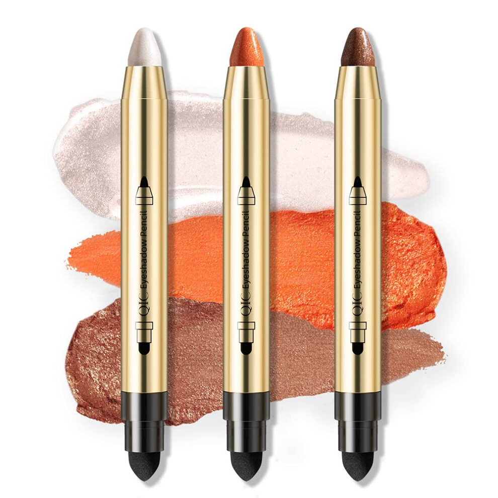 Retractable Shimmer Eyeshadow Stick, 2in1 Creamy Jumbo Pencil for Women