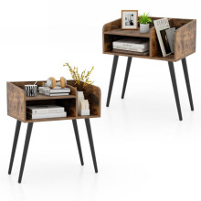 Conjunto de 2 mesas de cabeceira modernas 50 x 32 x 58 cm com armazenamento