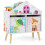 Kinderbibliothek in Form eines Hauses 62 x 30 x 72 cm mit 4 1