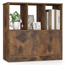 Biblioteca cubo - HELLOSHOP26 - 3 níveis - 70 x 30 x 70 cm - Madeira composta - Antiderrapante