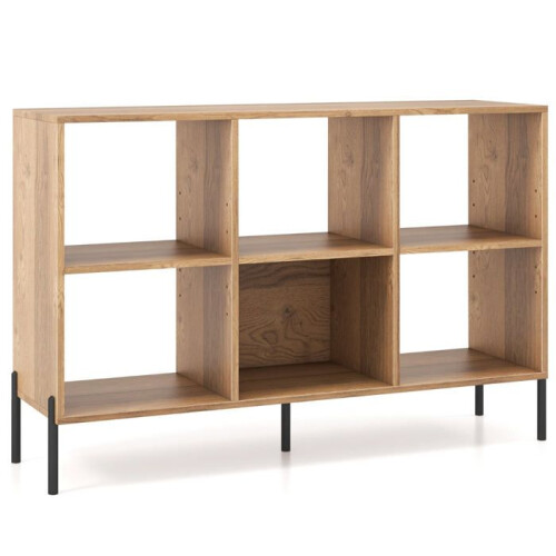Bibliothèque multifonctionnelle - HELLOSHOP26 - 6 cases - Bois d'ingénierie - Stable - Réglable