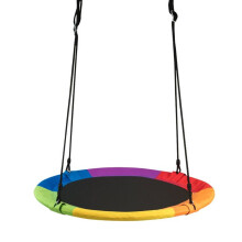 Hamaca nido de pájaro 100 cm ajustable práctica y transportable moderna en tela pp multicolor 20_0019367