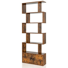 Estante de biblioteca escada de 6 níveis 70 x 23 x 183 cm armazenamento espaçoso design