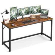 Escritorio - HELLOSHOP26 - Mesa de trabajo - 160 x 60 cm - Diseño minimalista - Acero robusto