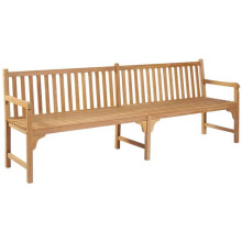 Banc de jardin meuble de patio d'extérieur terrasse 228 x 62,5 x 90 cm bois