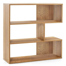 Estante côncava - HELLOSHOP26 - 3 prateleiras - Design moderno - Madeira de engenharia - 84 x 29,5 x 83,5 cm