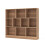 Bibliothèque - HELLOSHOP26 - 10 cases - Bois naturel - Rangement polyvalent - Design moderne 1