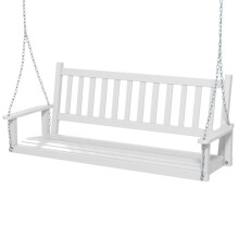 Hamaca de porche para 3 personas 168 x 65 x 63 cm con respaldo a