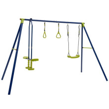 Columpio para niños 278 x 142 x 177 cm para 4 niños marco A ajustable en