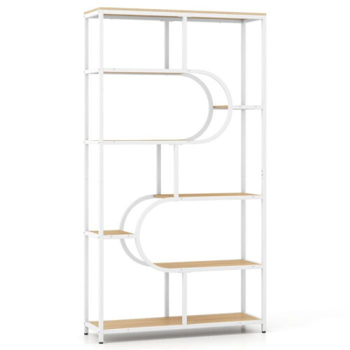 Biblioteca - HELLOSHOP26 - Modello U - 8 livelli - Metallo - 95 x 30 x 175 cm