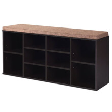 Banc à chaussures - HELLOSHOP26 - Modèle classique - 104 x 30 x 48 cm - Capacité 150 kg - Housse lavable