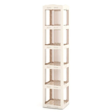 Estante de canto - HELLOSHOP26 - 36,5 x 36 x 108 cm - 5 níveis - Acesso 360 - Design elegante