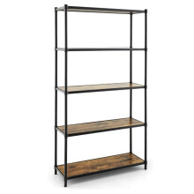 Biblioteca - HELLOSHOP26 - 5 níveis - 80 x 29 x 154 cm - Metal - Dispositivos anti-tombamento