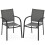 Tuinstoelen - HELLOSHOP26 - Set van 2 - Stapelbaar - Ergonomisch - Ademend stof 1