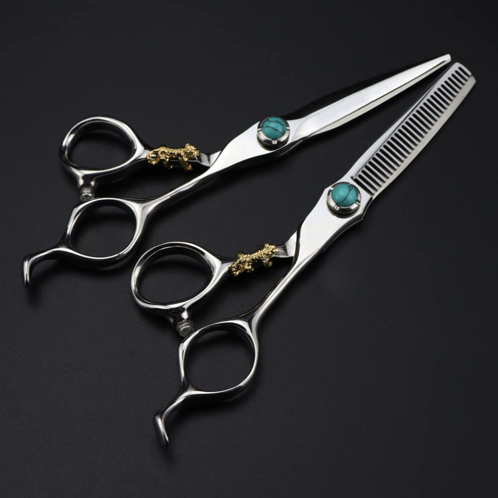 Professional Barber Scissors Japanese Steel 6 Inch Ergonomic Grip for Precise Hair Cutting