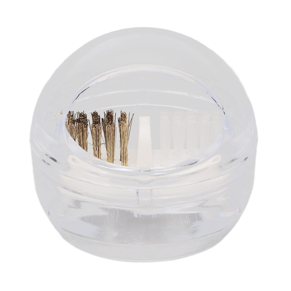 Nail Drill Bit Cleaner with Dual Brush Box for Salon and Home Manicure, Transparent
