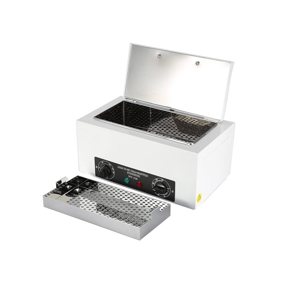 Nail Tool Sterilizer Dry Heat 300W with Adjustable Temperature and Timer 1.5L Manicure Spa