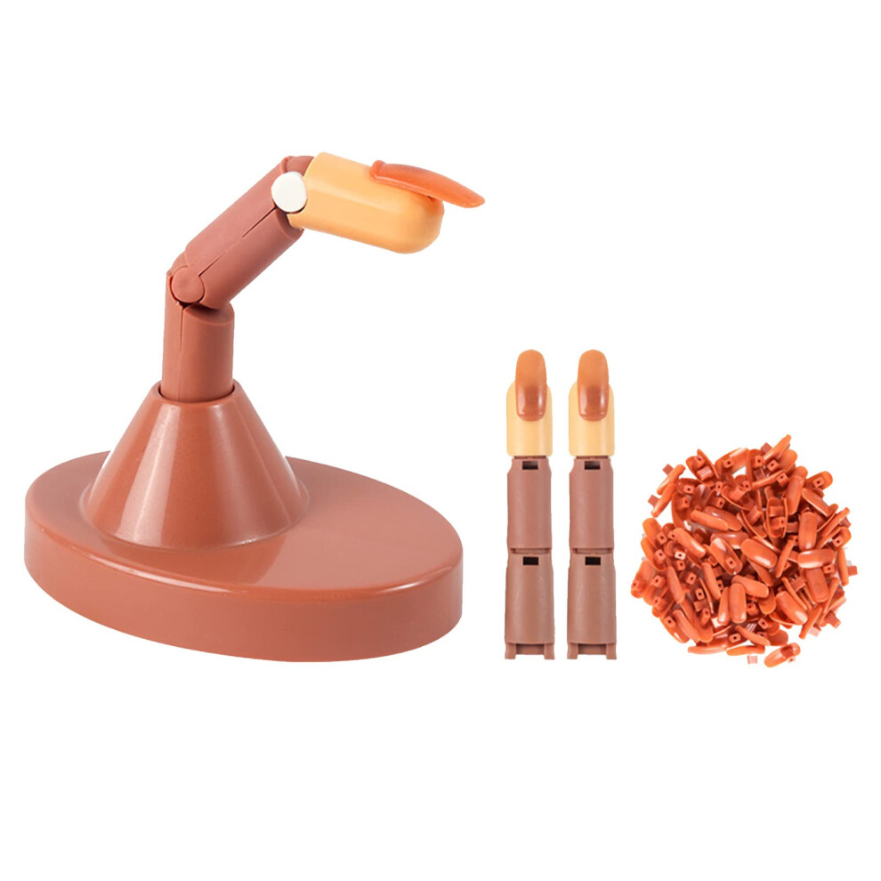 Nail Practice Fingers with Stable NonSlip Base, Acrylic Training Kit for Beginners, 100 Tips