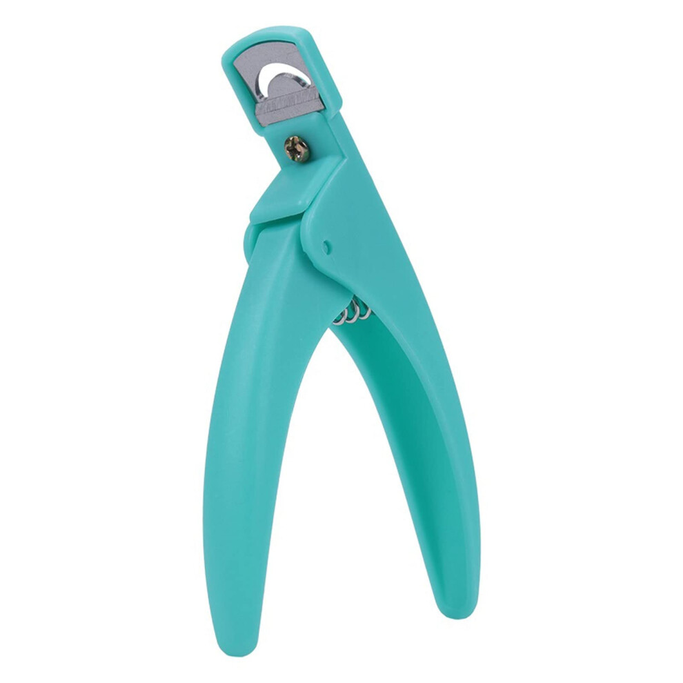 Green Nail Clippers Acrylic Nail Cutter Stainless Steel Ushaped Tips Trimmer With Comfortable Spring