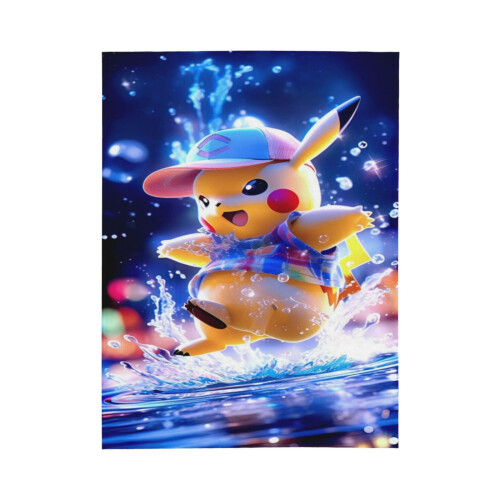 Blaincéad Lomra Pikachu - Blaincéad Caithimh Thar a Bhog, Gnéithe Leapa do Pháistí - Thar a Bhog 80"X60" 1