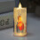 Conjunto de 2 velas sem chama de 5,8 x 14,5 cm (2,28 x 5,7 polegadas), com luz LED intermitente alimentada por bateria, vela eletrônica de 3