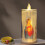 Conjunto de 2 velas sem chama de 5,8 x 14,5 cm (2,28 x 5,7 polegadas), com luz LED intermitente alimentada por bateria, vela eletrônica de 4