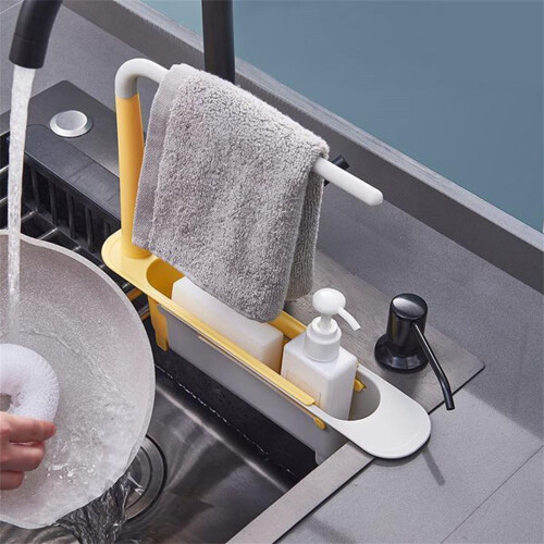 Τηλεσκοπική βάση Vanity Rack Φίλτρο αποστράγγισης Ράφι αποστράγγισης με γάντζο 1