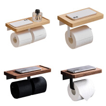 Porte-papier toilette en bois Cheers.US