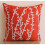 Μαξιλαροθήκη Coral Orange, 12x12 ιντσών με λουλούδια, τετράγωνη θήκη μαξιλαριού από 3