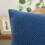 Phantoscope Classic Woven Textured Thick Solid Color Checker Plaid Series Decorative Throw Pillow, 12" x 20", Blue, 2 Pack 2