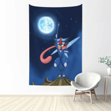 Greninja-seinävaate, suuri banneri, seinävaatteet, esteettinen juliste, taideteos, tausta makuuhuoneeseen, olohuoneeseen, asuntolan sisustukseen,