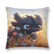 Pluche kussensloop met de tekst "How to Train Your Dragon" (Hoe je een draak traint), verkrijgbaar in meerdere maten, ultracomfortabel, anti-aanslag,