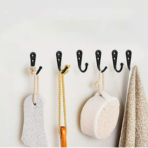 INF Wall Hooks with Screws 10-pack Black 1