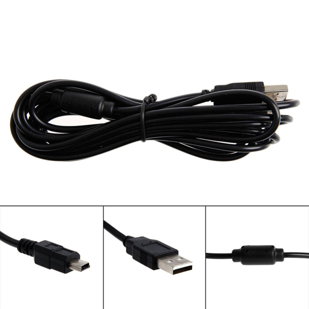 10Ft Multi Controller Usb Charging Charger Cable Cord For Playstation 3 Ps3 Black 9433291348987