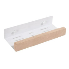 Bandeja/Suporte de Parede Decorativo em Madeira Maciça para Banheiro, Sem Furos, 30cm