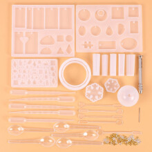WinysinSet127PCS Juego de herramientas de resina epoxi y moldes para colgantes de pulseras DIY para manualidades y costura