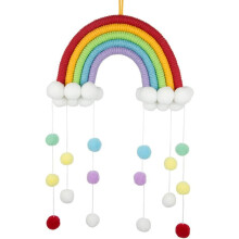 Crochta Balla Bogha Ceatha LINLIN, Taipéis Macrame Néil Fite de Láimh, Maisiúcháin Naíolann Boho do Pháistí, Seomra Linbh, Bronntanas do