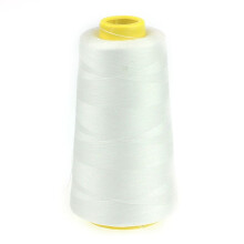 Sonderangebot: 1 Knäuel weißes Polyester-Nähgarn, 2300 Yards, Pagodenspule, Haushaltsnähgarn für Nähmaschinen
