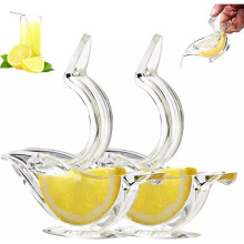 Acryl vogel citroenpers, ergonomische citroenpers, fruitpers met schenktuit (5 stuks)