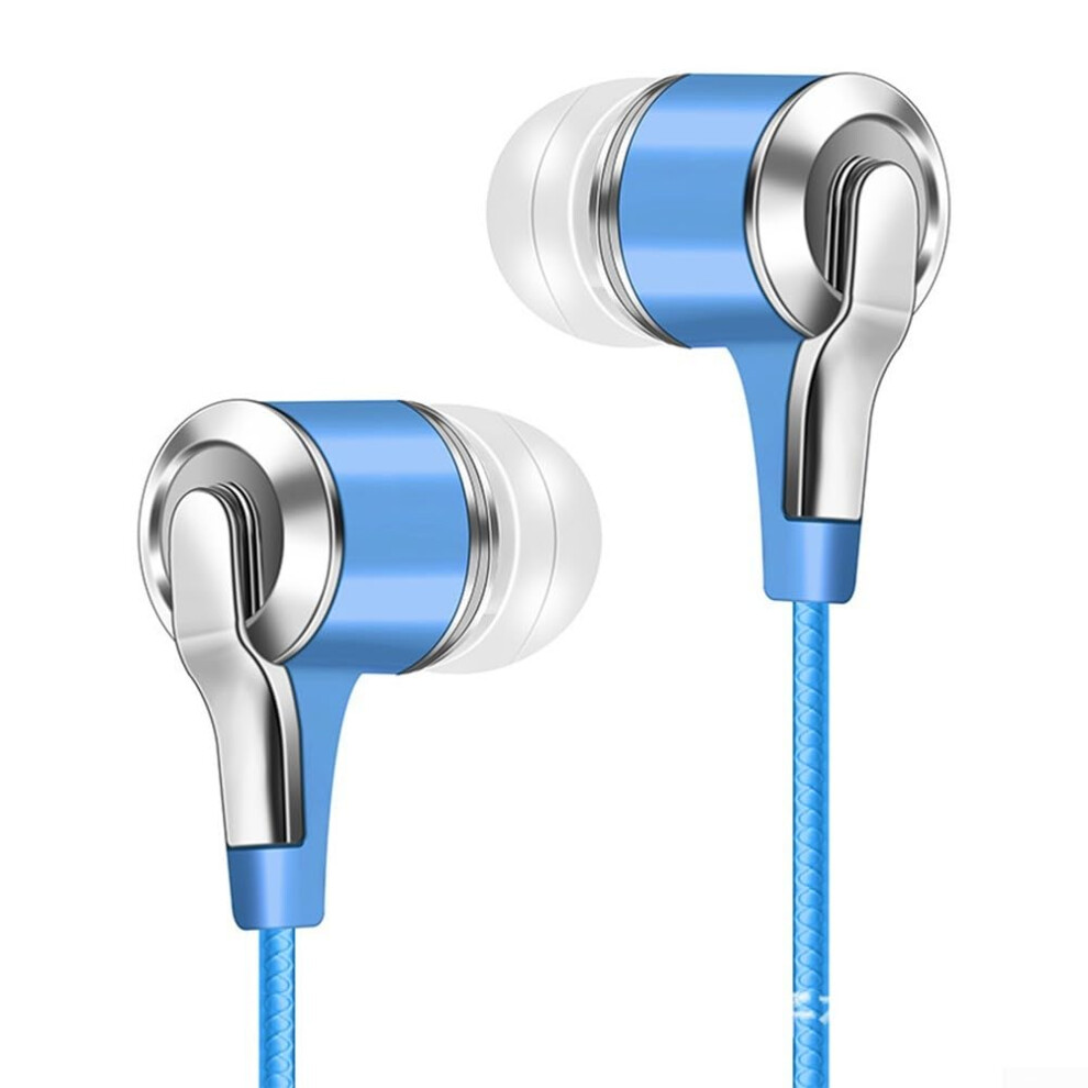 Wired Earbuds With Microphone 3.5Mm Inear Headphones Compatible With Huawei Honor Fidelity Sound Blue 9365369913004