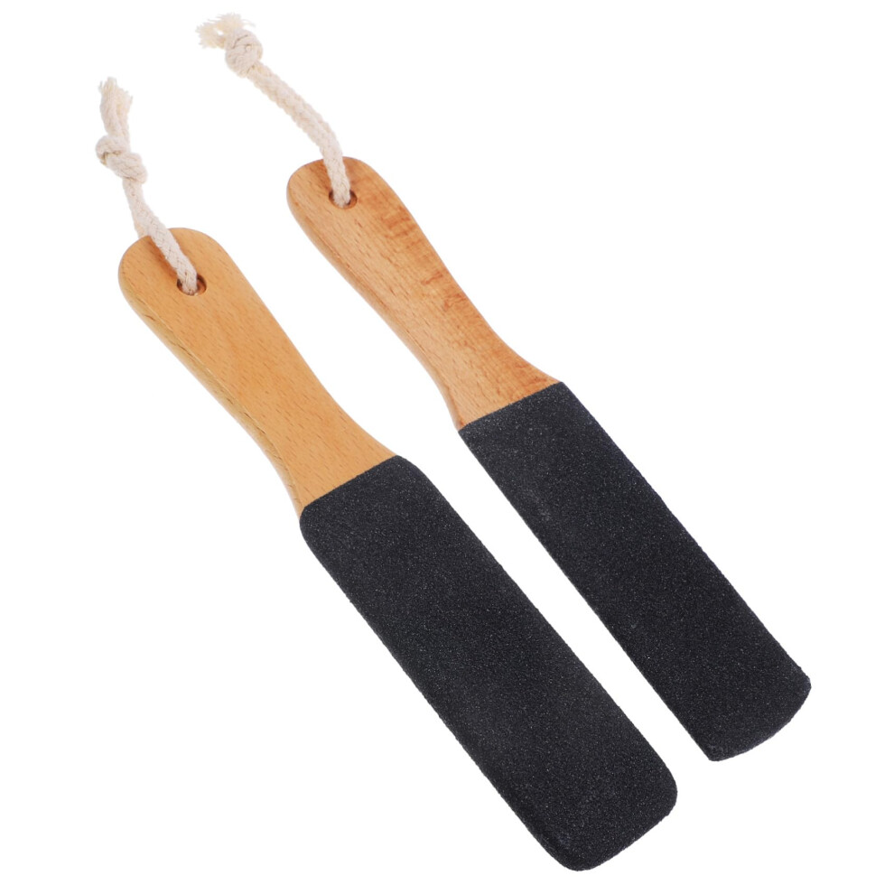 Foot Callus Remover Pedicure Foot File with DoubleSided Wooden Handle for Dead Skin and Cracked Heels