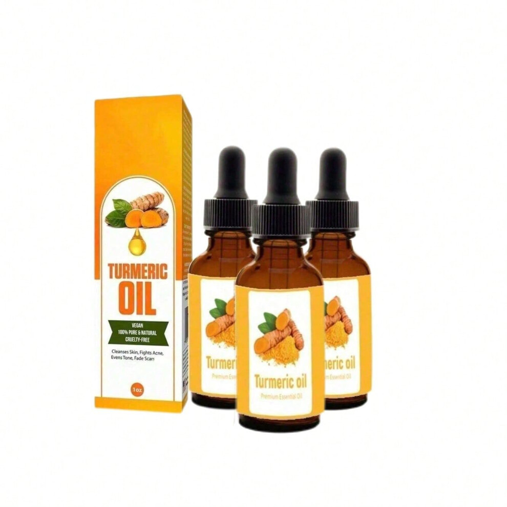 Dark Turmeric Serum And Face Oil For Spots, Acne Scars, Skin Brightening, Hydration And Glow