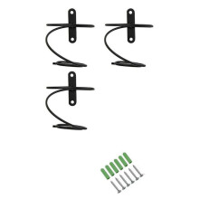 3 Pack Metal Wine Rack Wall Mounted Bottle Holder - Decor Art Included Mounting Screws and Anchors