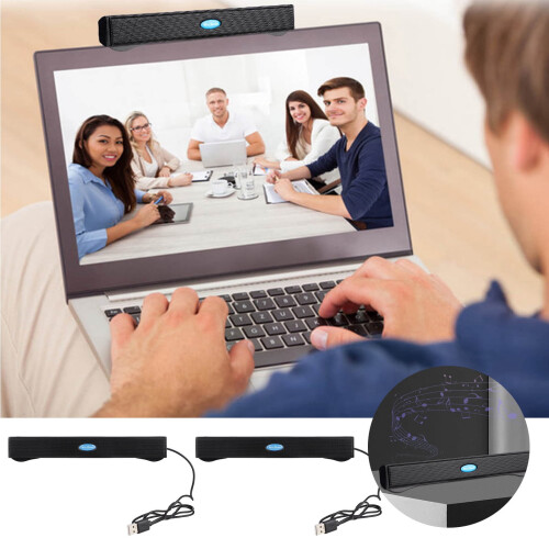 Ηχεία Woofer HALJEN, Στερεοφωνικά ηχεία με τροφοδοσία USB, συμβατά με υπολογιστή, φορητό 1