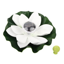 DEWIN Drijvende Lotusbloemlamp, Waterdichte LED-lamp op zonne-energie met kleurverandering, drijvende lotusbloemlamp voor tuin, zwembad of vijver
