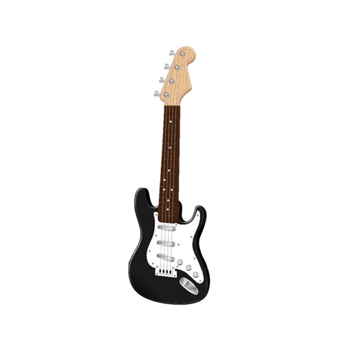 Mini guitarra de brinquedo de 45 cm (18 polegadas), instrumento musical eletrônico portátil, presente de Natal e aniversário para crianças de 4 a