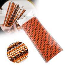 Winysin-ystävällinen Halloween, 19 cm pitkä, 25 kpl, 6 kpl. Valittavana uudelleenkäytettäviä pillejä. Paperipillit juomiseen. Paperipillit