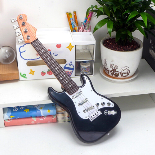 Mini guitarra de brinquedo de 45 cm (18 polegadas), instrumento musical eletrônico portátil, presente de Natal e aniversário para crianças de 4 a 1