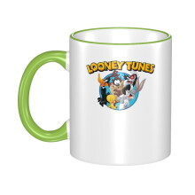 Looney Tunes 11 Oz Ceramic Mug, Cute Coffee Cup for Men & Women, Holiday Gift, Green - Compatible with Looney Tunes