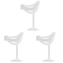 3x 150 ml Cocktailglas in Vogelform, molekular geräuchertes Modellierglas, Fantasie-Weinglas